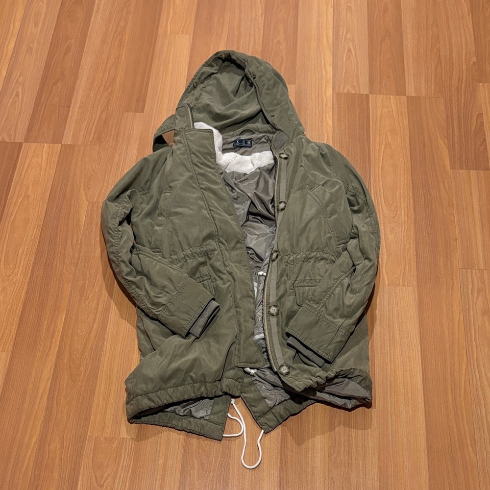 Abercrombie & Fitch Olive Green Military Jacket